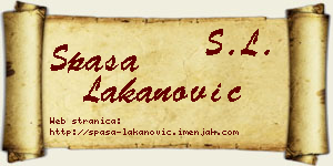 Spasa Lakanović vizit kartica